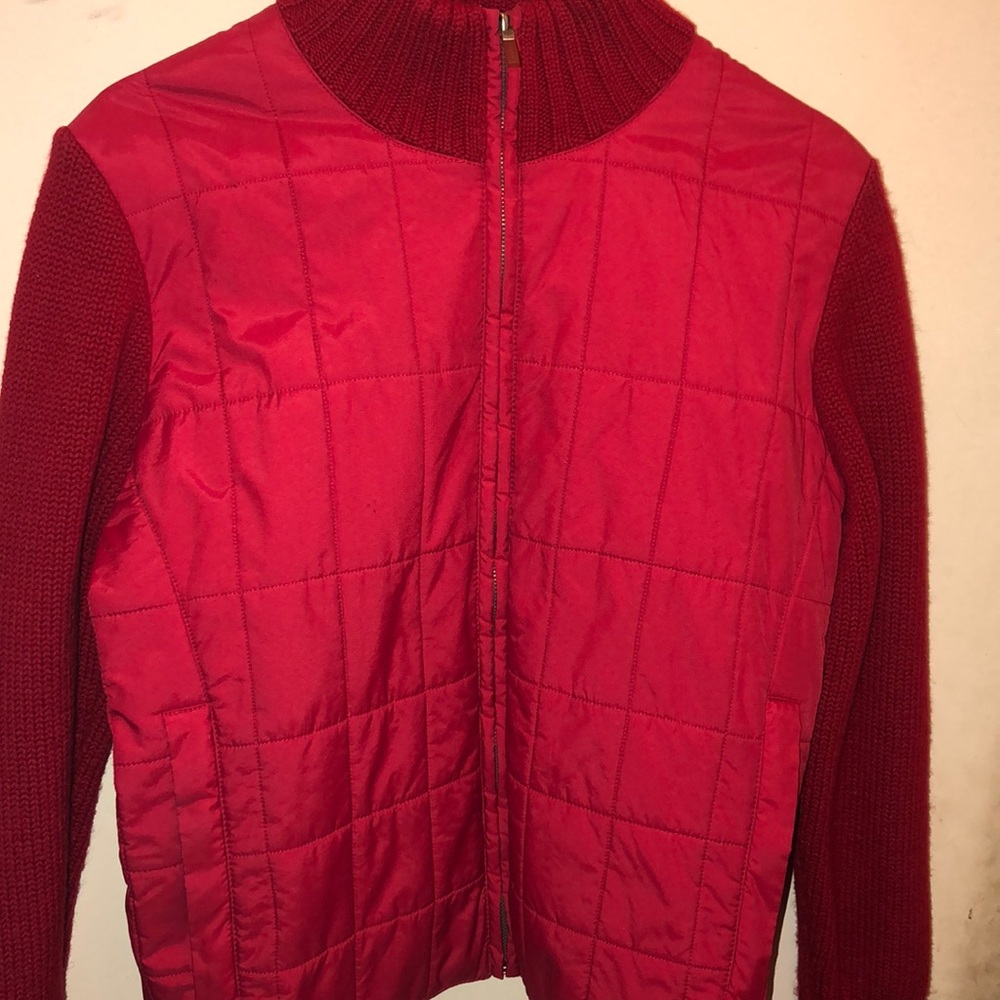 Ralph Lauren vest sweater size large jacket red
